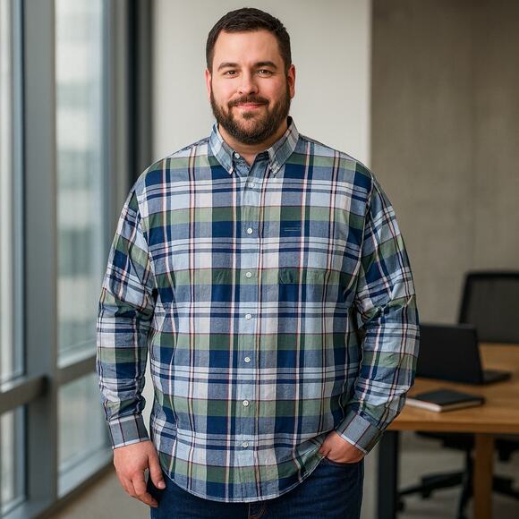 Van Heusen Never Tuck Long Sleeve Shirt – XXL - Picture 1 of 8